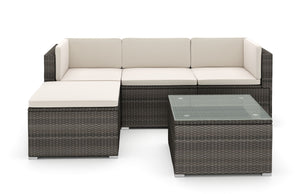 Rattanlounge MILOS grau
