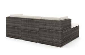 Rattanlounge MILOS grau