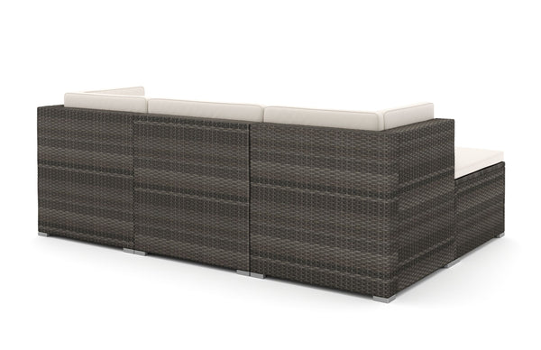 Rattanlounge MILOS grau