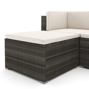 Rattanlounge MILOS grau