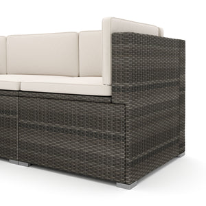 Rattanlounge MILOS grau