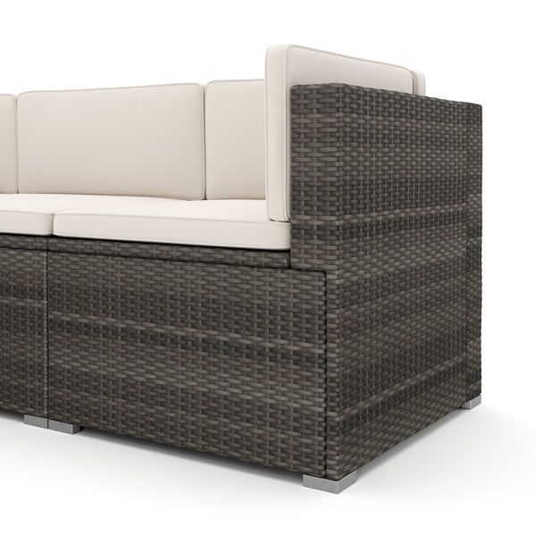 Rattanlounge MILOS grau