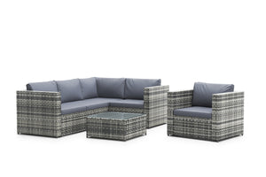 Rattanlounge SAMUI grau