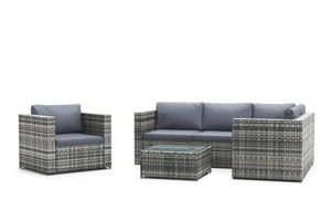 Rattanlounge SAMUI grau