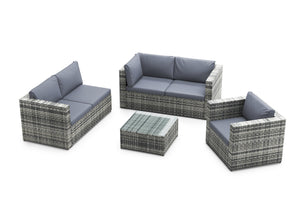 Rattanlounge SAMUI grau