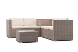 Rattanlounge SAN MARINO taupe / beige