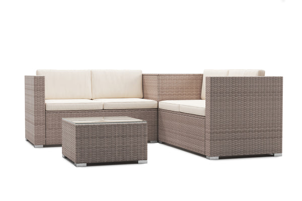 Rattanlounge SAN MARINO taupe / beige