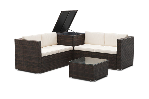 Rattanlounge SAN MARINO braun