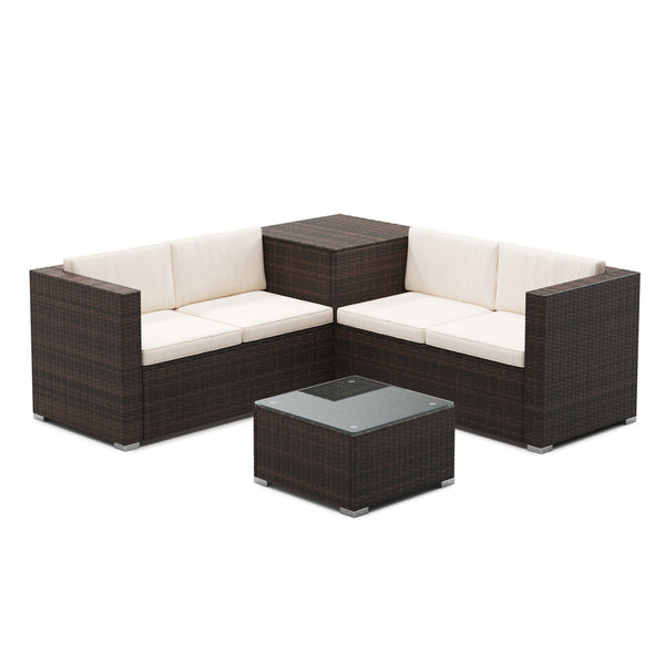 Rattanlounge SAN MARINO braun