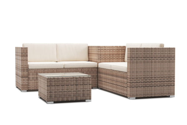 Rattanlounge SAN MARINO braun/beige