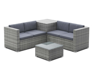 Rattanlounge SAN MARINO grau/anthrazit