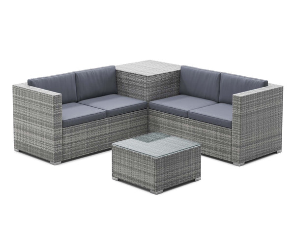 Rattanlounge SAN MARINO grau/anthrazit