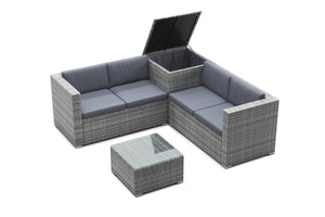 Rattanlounge SAN MARINO grau/anthrazit