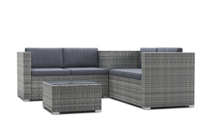 Rattanlounge SAN MARINO grau/anthrazit