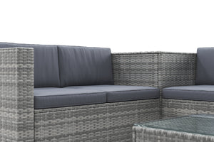 Rattanlounge SAN MARINO grau/anthrazit