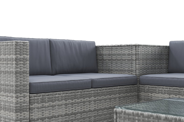 Rattanlounge SAN MARINO grau/anthrazit