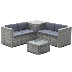 Rattanlounge SAN MARINO grau/anthrazit