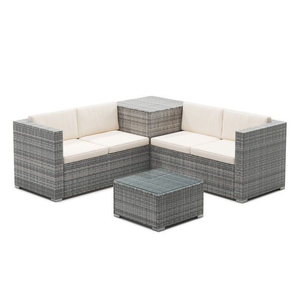 Rattanlounge ""San Marino"", grau