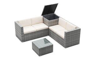 Rattanlounge ""San Marino"", grau