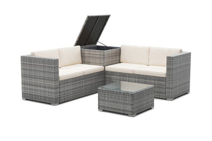 Rattanlounge ""San Marino"", grau