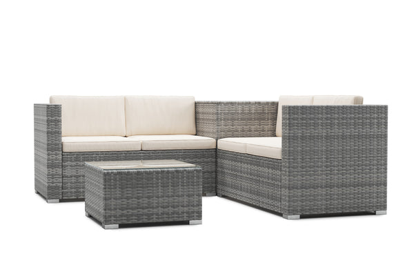 Rattanlounge ""San Marino"", grau