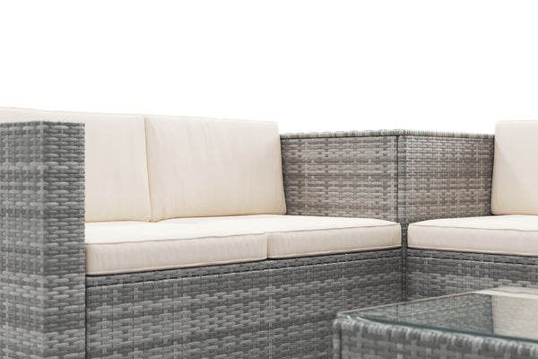 Rattanlounge ""San Marino"", grau