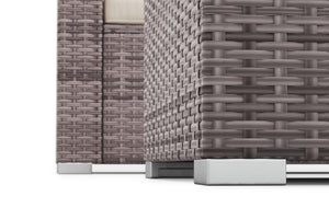 Rattanlounge SAN MARINO graubraun / beige