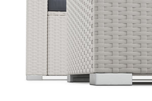 Rattanlounge SAN MARINO weiss/anthrazit