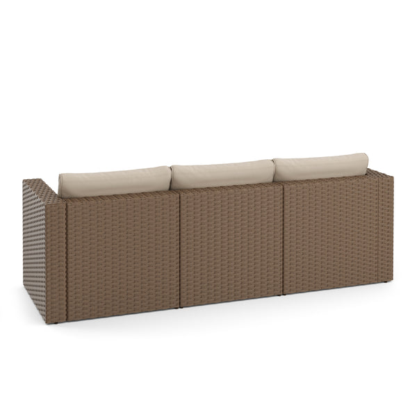 Rattanlounge TUGELA braun/beige