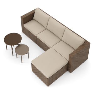 Rattanlounge TUGELA braun/beige