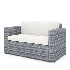 Rattan Lounge VENEZIA grau