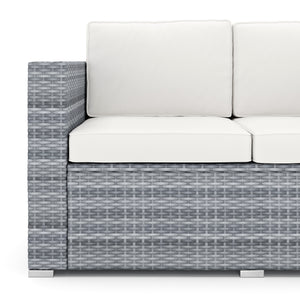 Rattan Lounge VENEZIA grau