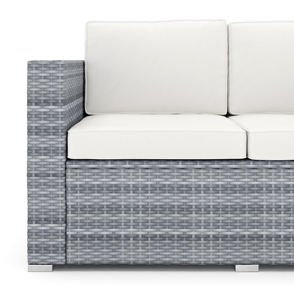 Rattan Lounge VENEZIA grau