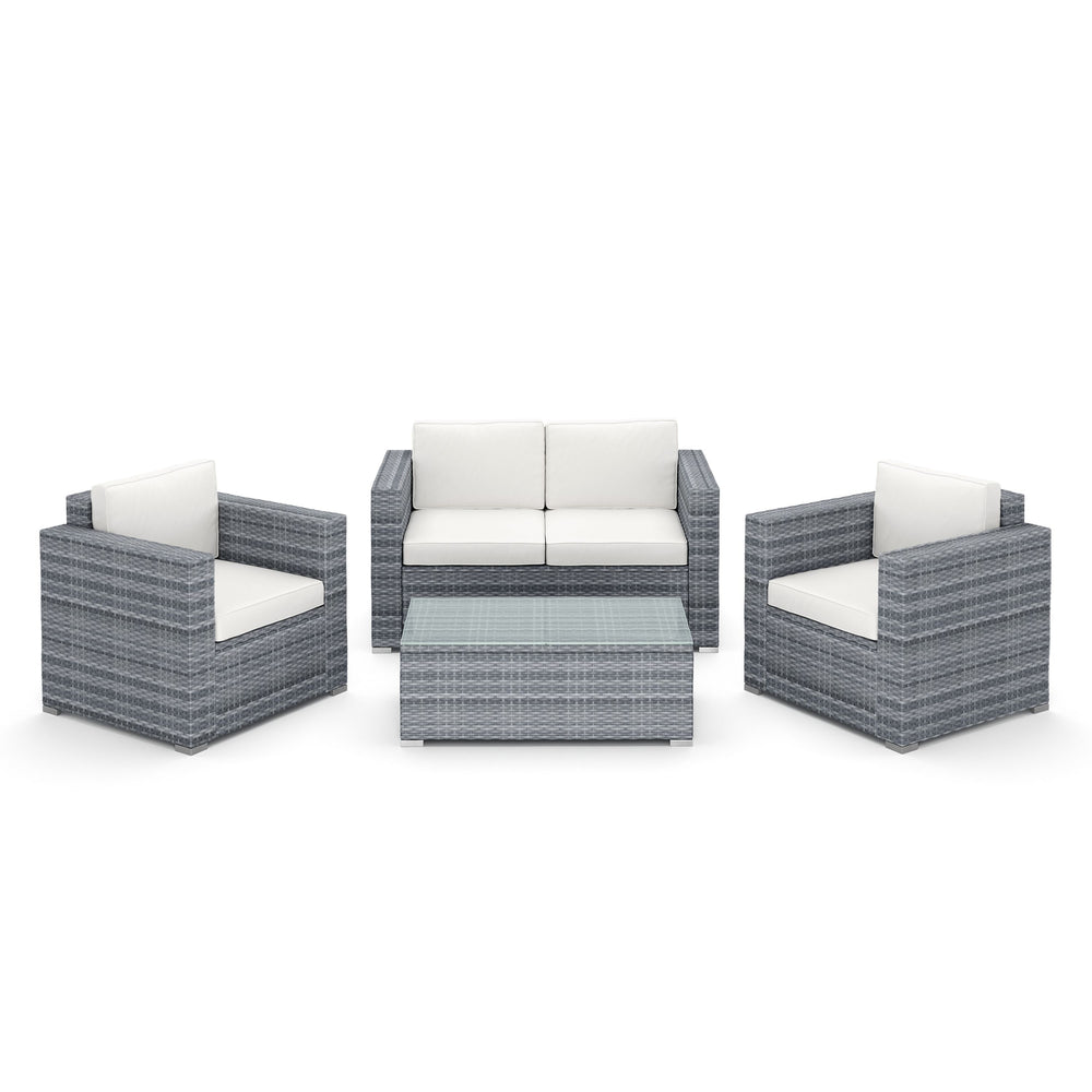 Rattan Lounge VENEZIA grey