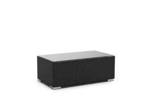 Rattanlounge BORA BORA schwarz mit Kissenbox