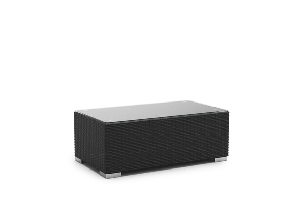 Rattanlounge BORA BORA schwarz mit Kissenbox