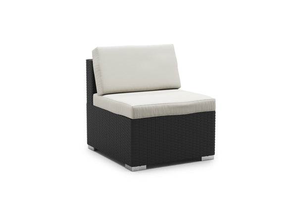 Rattanlounge BORA BORA schwarz mit Kissenbox