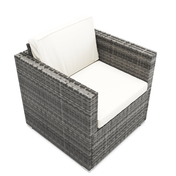 Rattansessel KOS grau / weiss