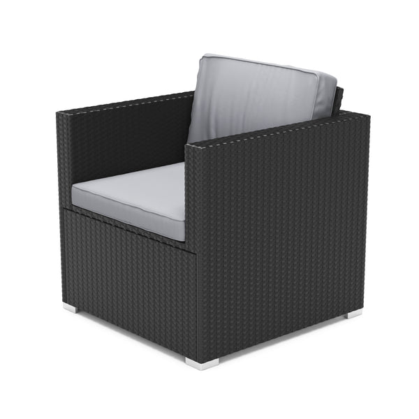 Rattansessel KOS schwarz / anthrazit