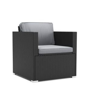 Rattansessel KOS schwarz / anthrazit