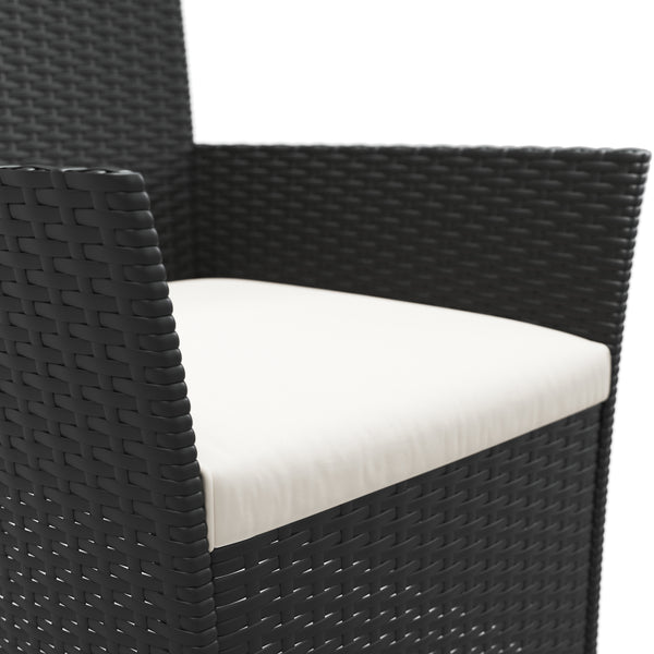 Rattanstühle Jasmina Doppelpack schwarz
