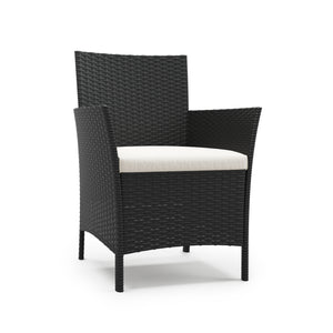 Rattanstühle Jasmina Doppelpack schwarz