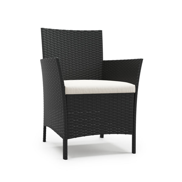 Rattanstühle Jasmina Doppelpack schwarz