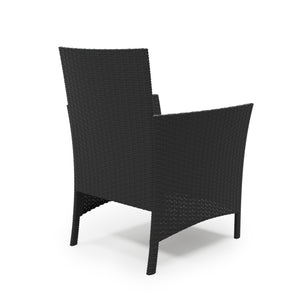 Rattanstühle Jasmina Doppelpack schwarz