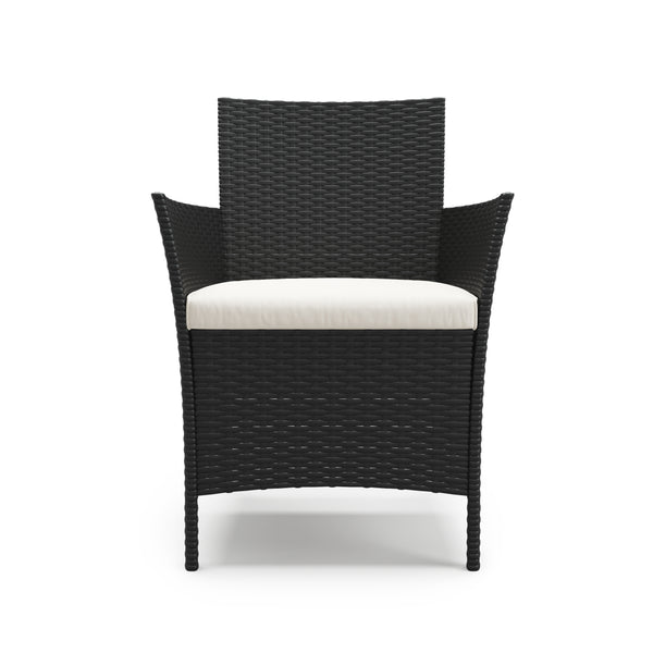 Rattanstühle Jasmina Doppelpack schwarz