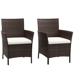 Rattanstühle Jasmina Doppelpack braun