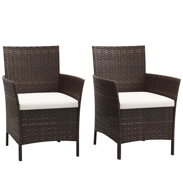 Rattanstühle Jasmina Doppelpack braun