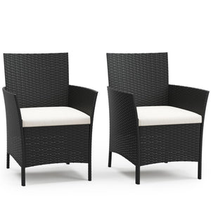 Rattanstühle Jasmina Doppelpack schwarz