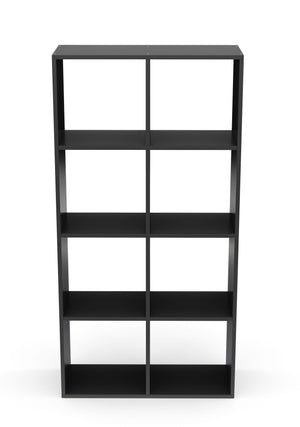 Raumteiler Bücherregal LIAM 8 Fächer schwarz