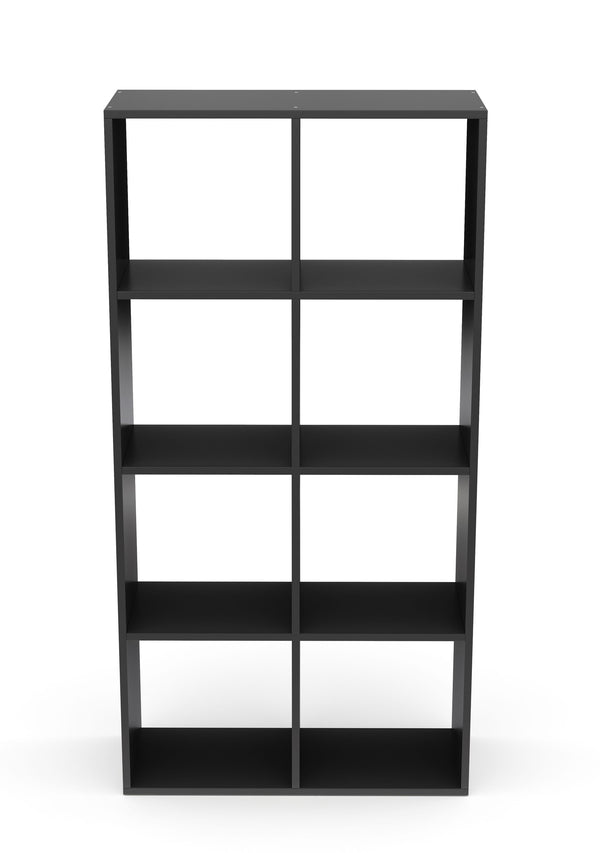 Raumteiler Bücherregal LIAM 8 Fächer schwarz